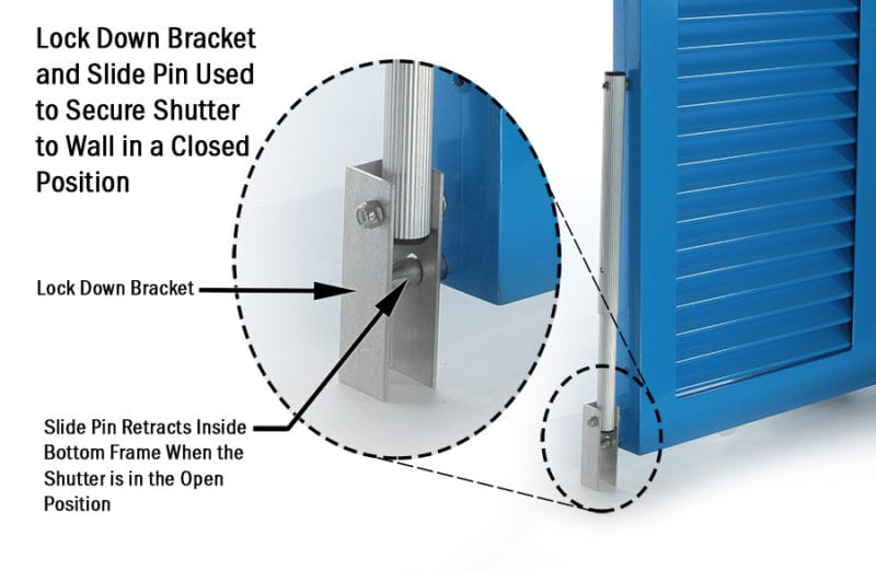 HV Bertha Bahama Shutter in the Closed Position Master Aluminum